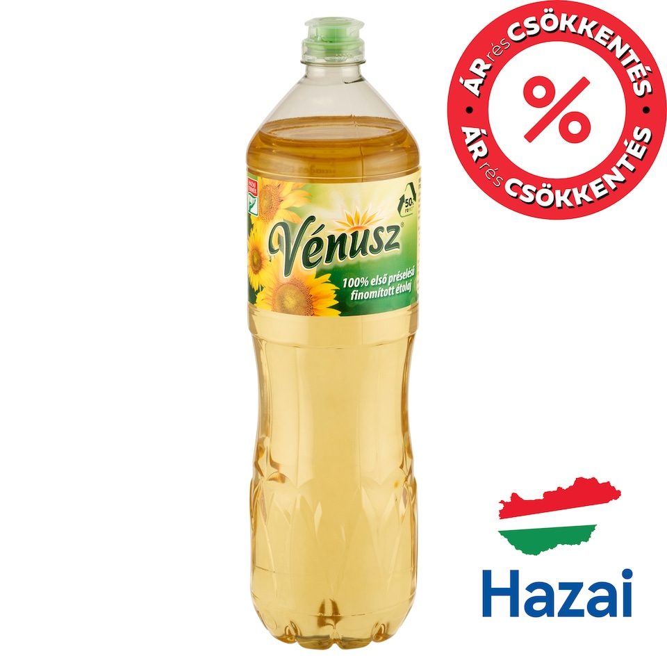 Vénusz 100% első préselésű, finomított napraforgó-étolaj 1 l