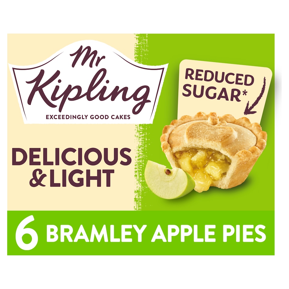 image 1 of Mr Kipling Reduced Sugar Bramley Apple Pies 6 Pack