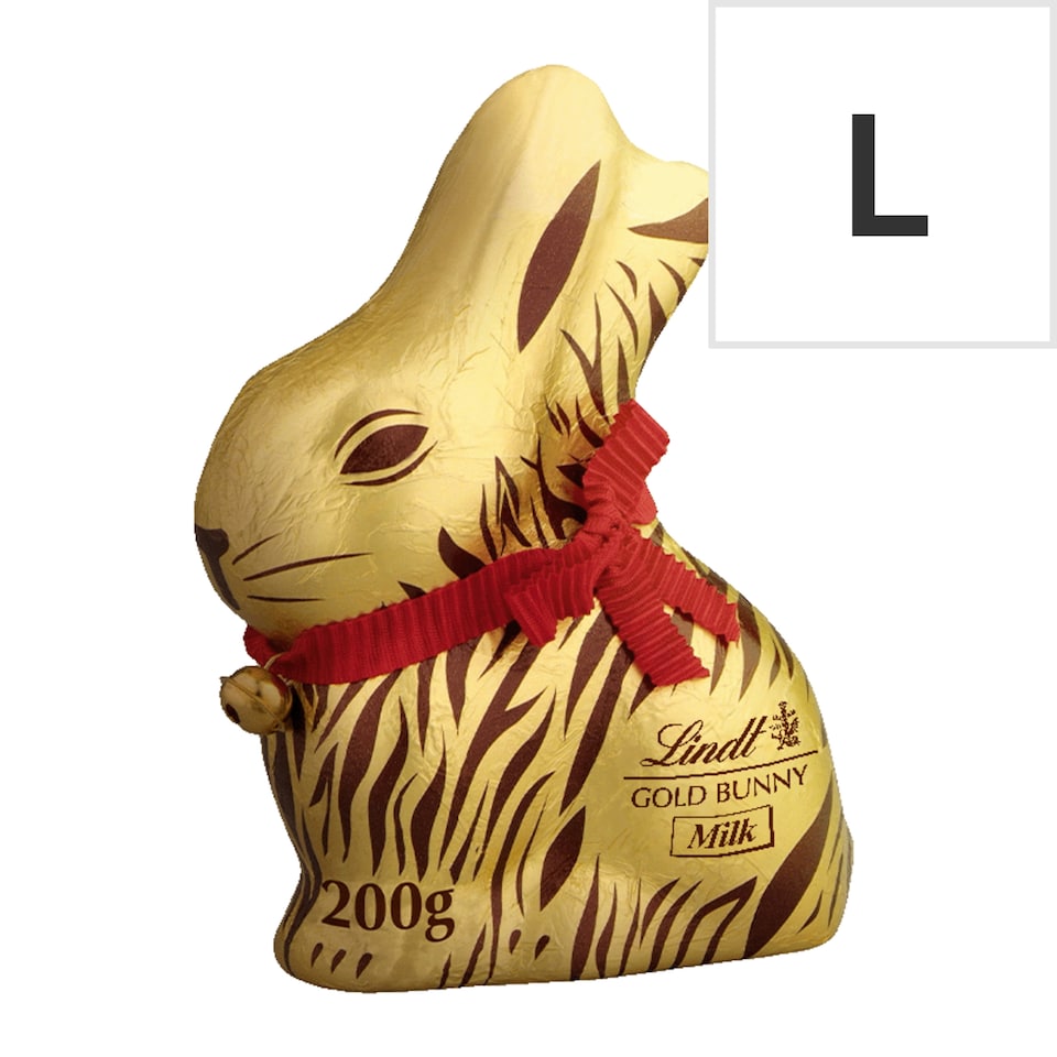 image 1 of Lindt Gold Bunny Milk Chocolate Animal Print 200G