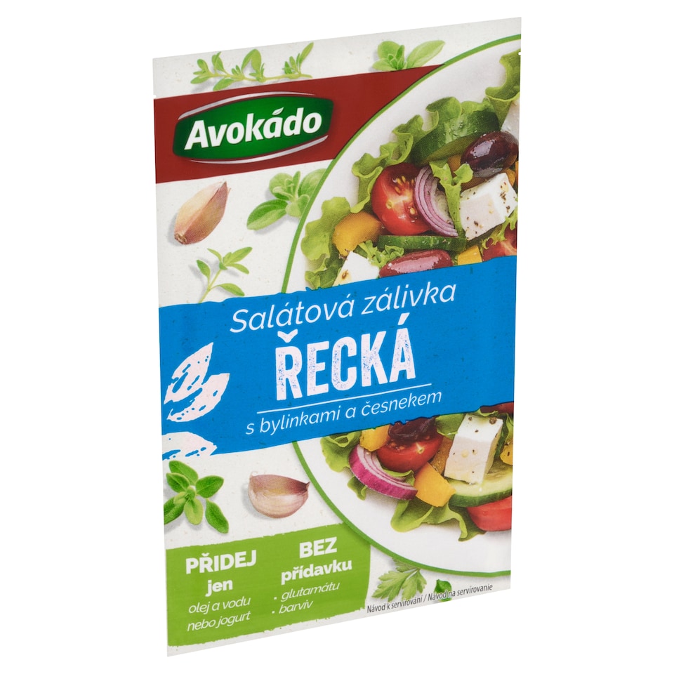 Obrázek 1 pro produkt Avokádo Salátová zálivka řecká s bylinkami a česnekem 8g