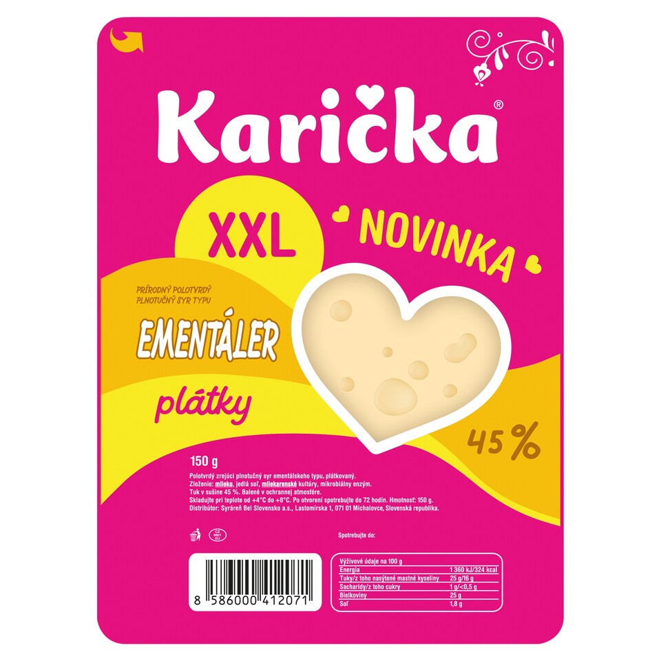 Karička Ementáler plátky XXL 150 g