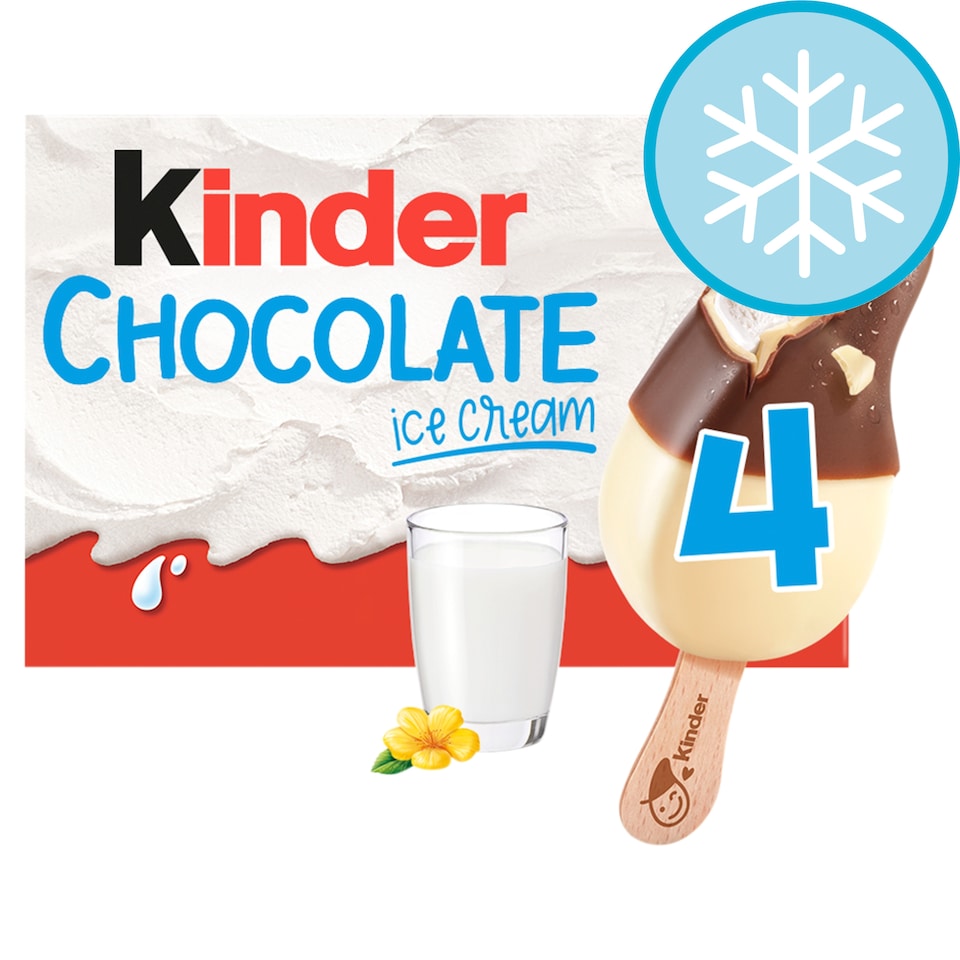 image 1 of Kinder Chocolate Ice Cream Sticks 4 x 55 ml
