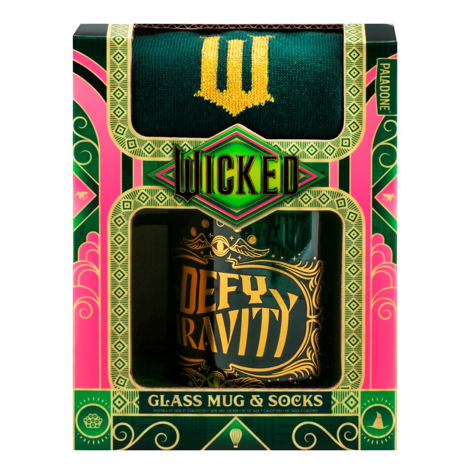 image 1 of Wicked Green Elphaba Glass Mug & Socks 