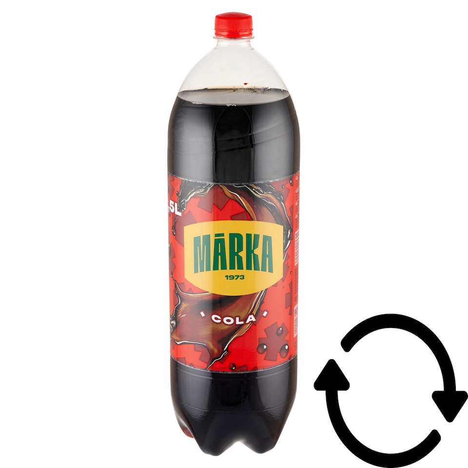 Márka colaízű szénsavas üdítőital cukorral és édesítőszerekkel 2,5 l
