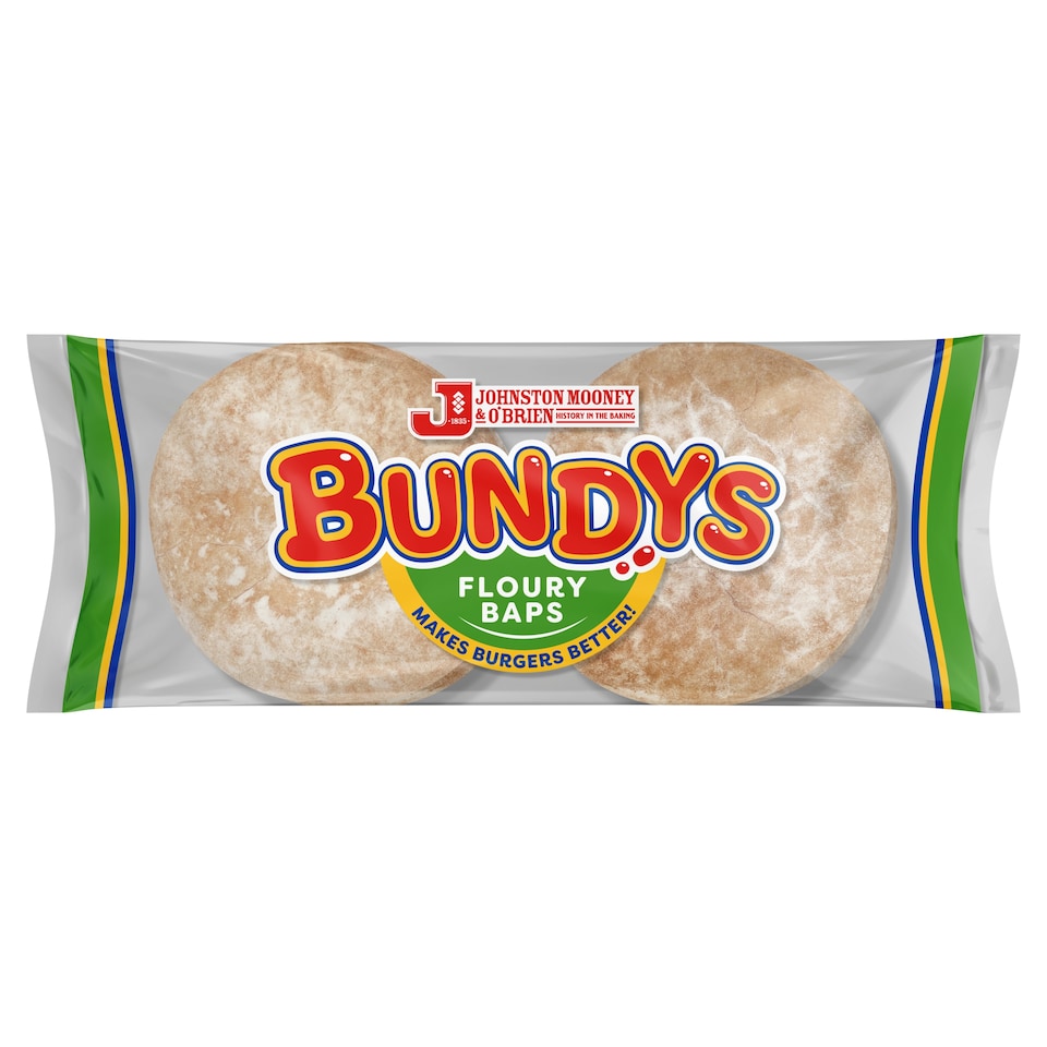 Bundys Floury Bap Burger Bun 4 pack