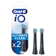 Oral-B iO Ultimate Clean Black Electric Toothbrush Heads 2 Pack