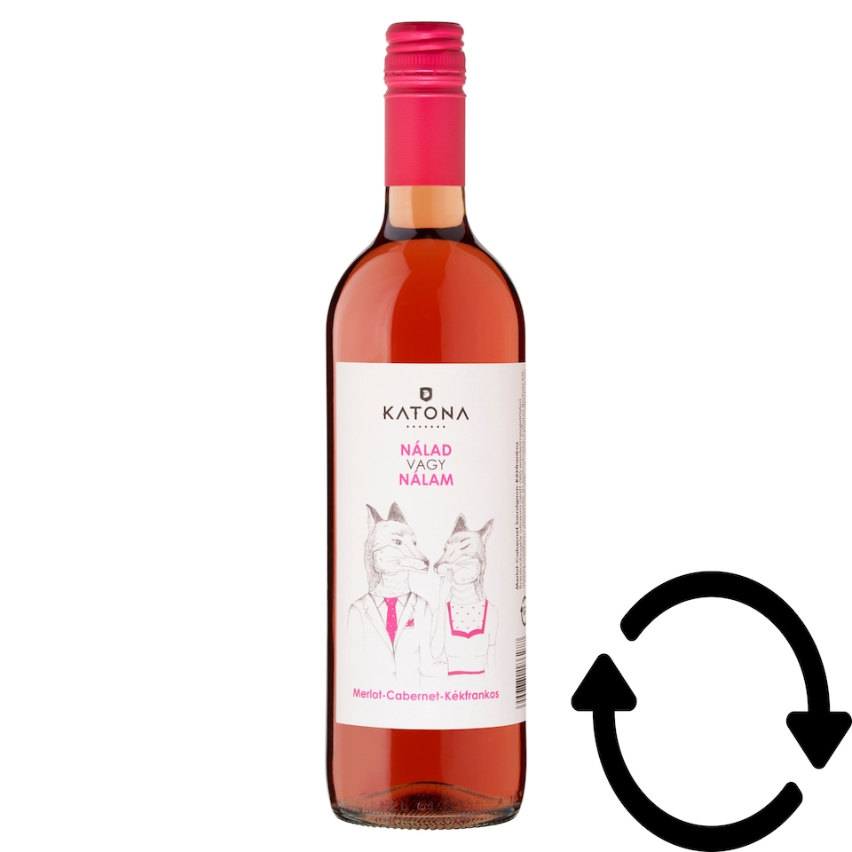 Katona Nálad Vagy Nálam Balatonboglár Merlot-Cabernet-Kékfrankos száraz rozébor 13% 750 ml  1. kép