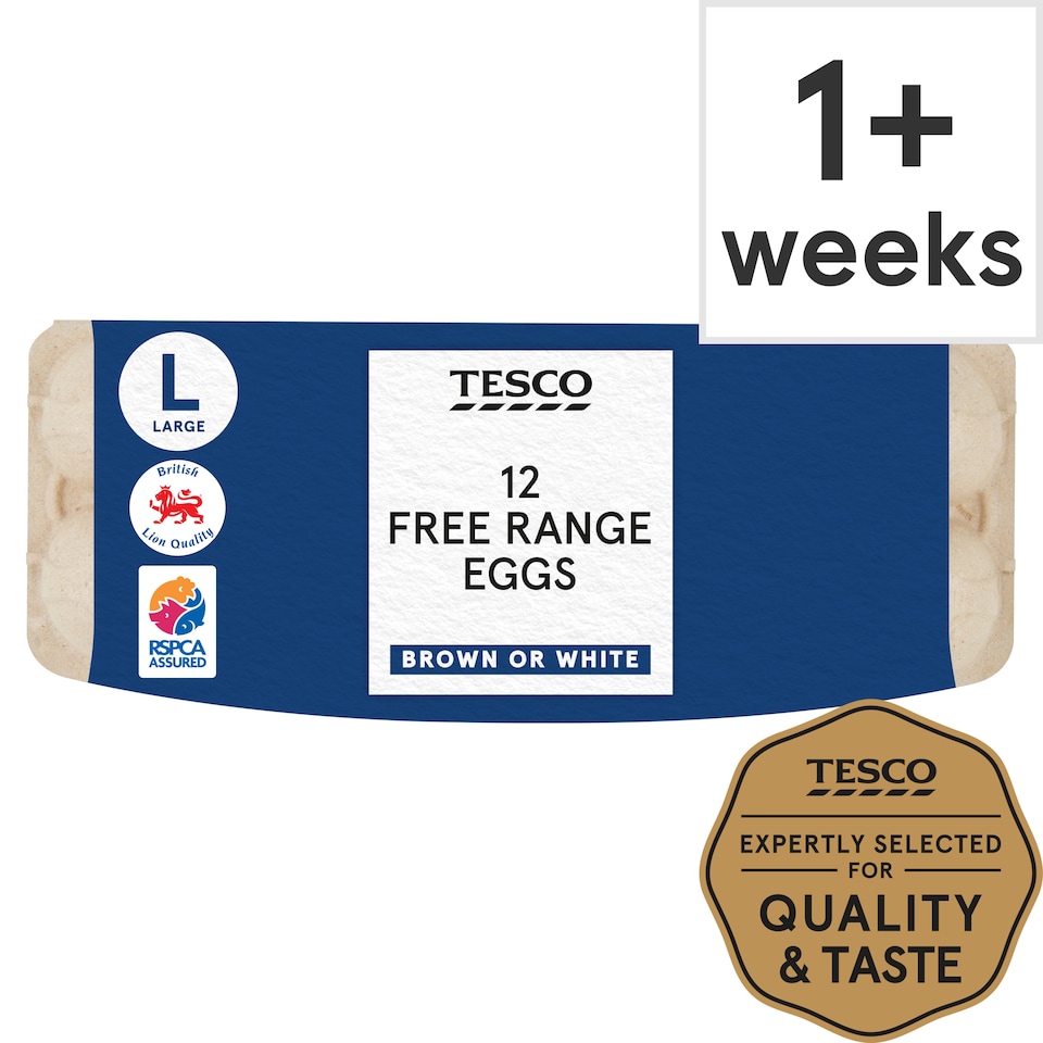 Tesco Large Free Range Eggs 12 Pack