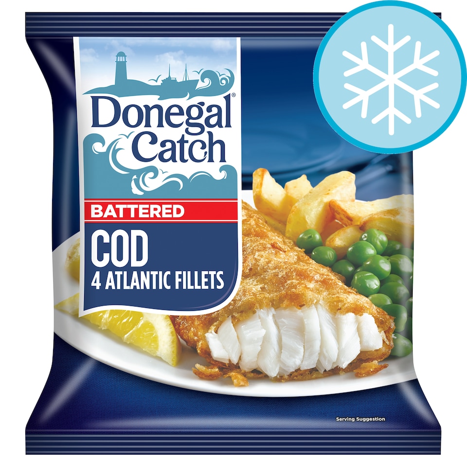 Donegal Catch Battered Cod 4 Fillets 400G