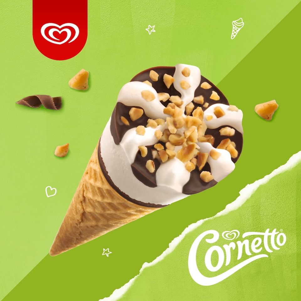 image 1 of Cornetto Non Dairy Vegan Gluten Free Soy Vanilla Ice Cream Cone 4x90ml