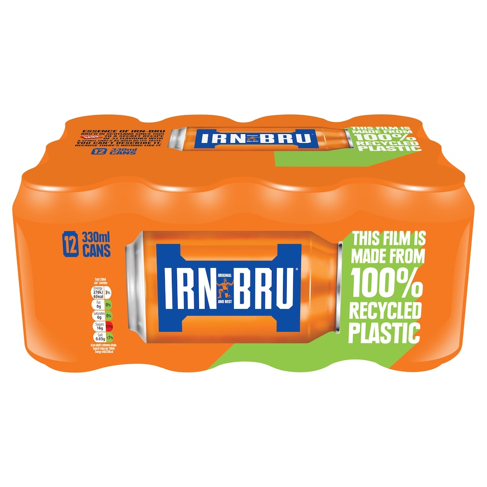 image 1 of IRN-BRU Sparkling Flavoured Soft Drink 12x330ml