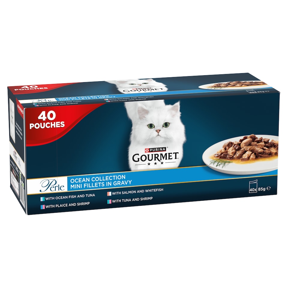 image 1 of GOURMET Perle Ocean Collection Wet Cat Food 40x85g