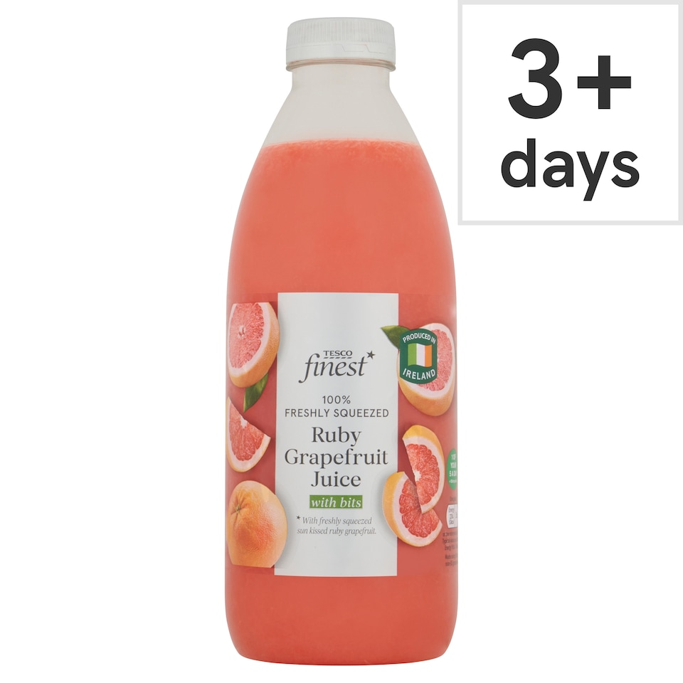 Tesco Finest 100% Freshly Squeezed Ruby Grapefruit Juice with Bits 1 Litre