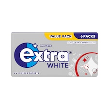 Extra White Sugarfree Chewing Gum Multipack 6x10 Pieces