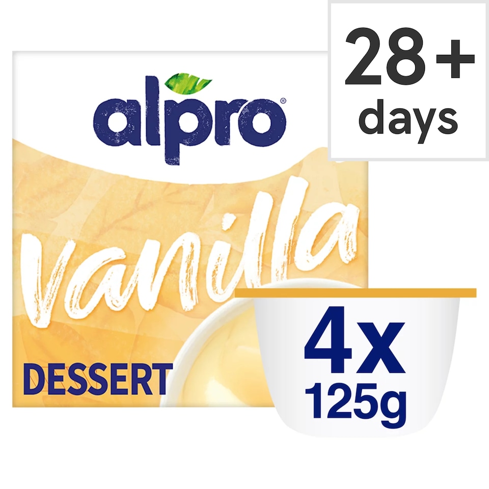 image 1 of Alpro Vanilla Dairy Free Vegan Soya Dessert 4x125g
