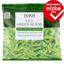 Tesco Zelené fazuľové struky krájané 450 g