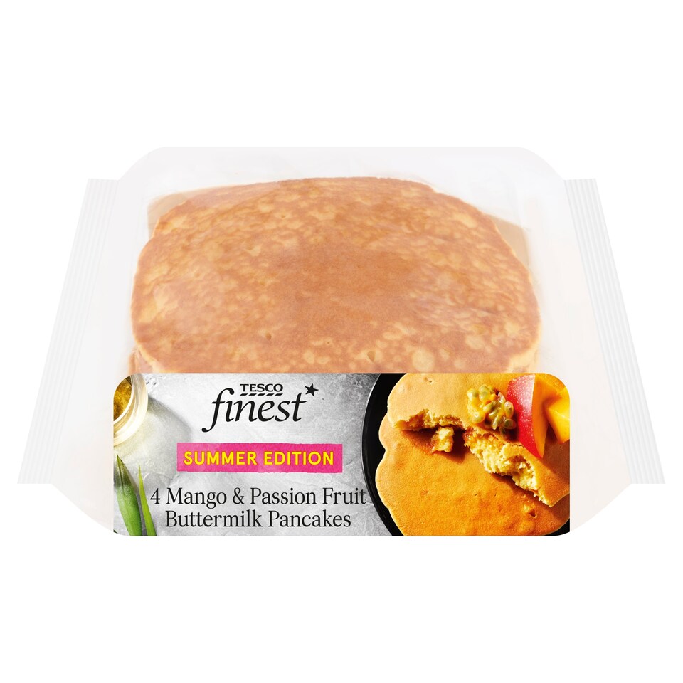 Tesco Finest 4 Mango & Passion Fruit Buttermilk Pancakes Tesco Groceries