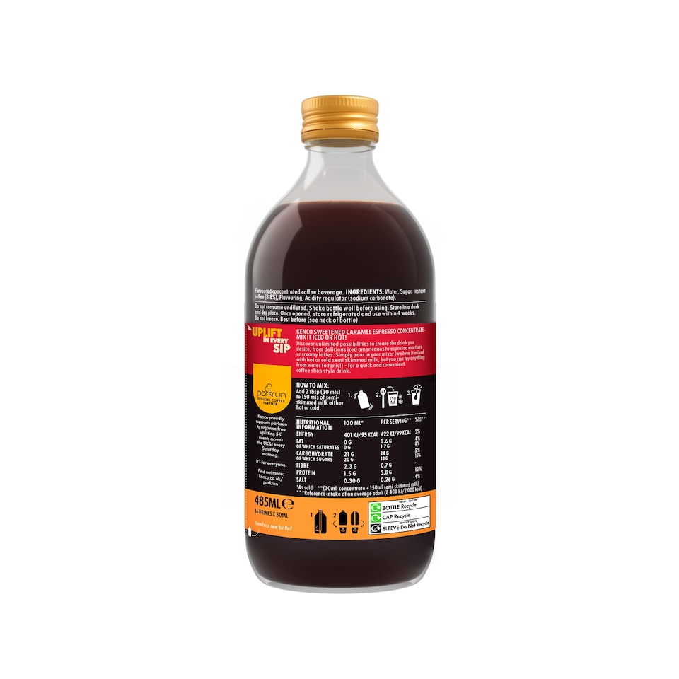image 1 of KENCO ICED HOT ESPRESSO CONCENTRATE CARAMEL 485ML 