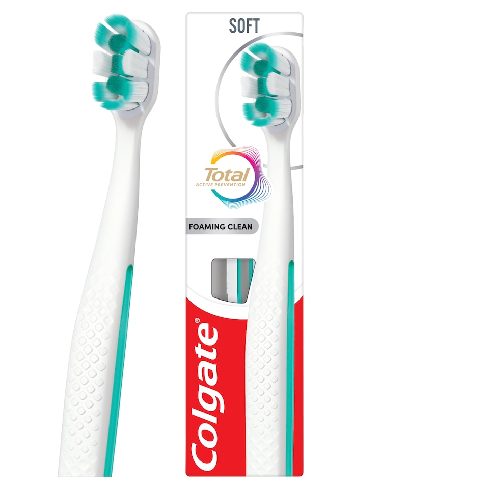 image 1 of Colgate Total Active Prevention Foaming Clean Soft Toothbrush 1 Pack