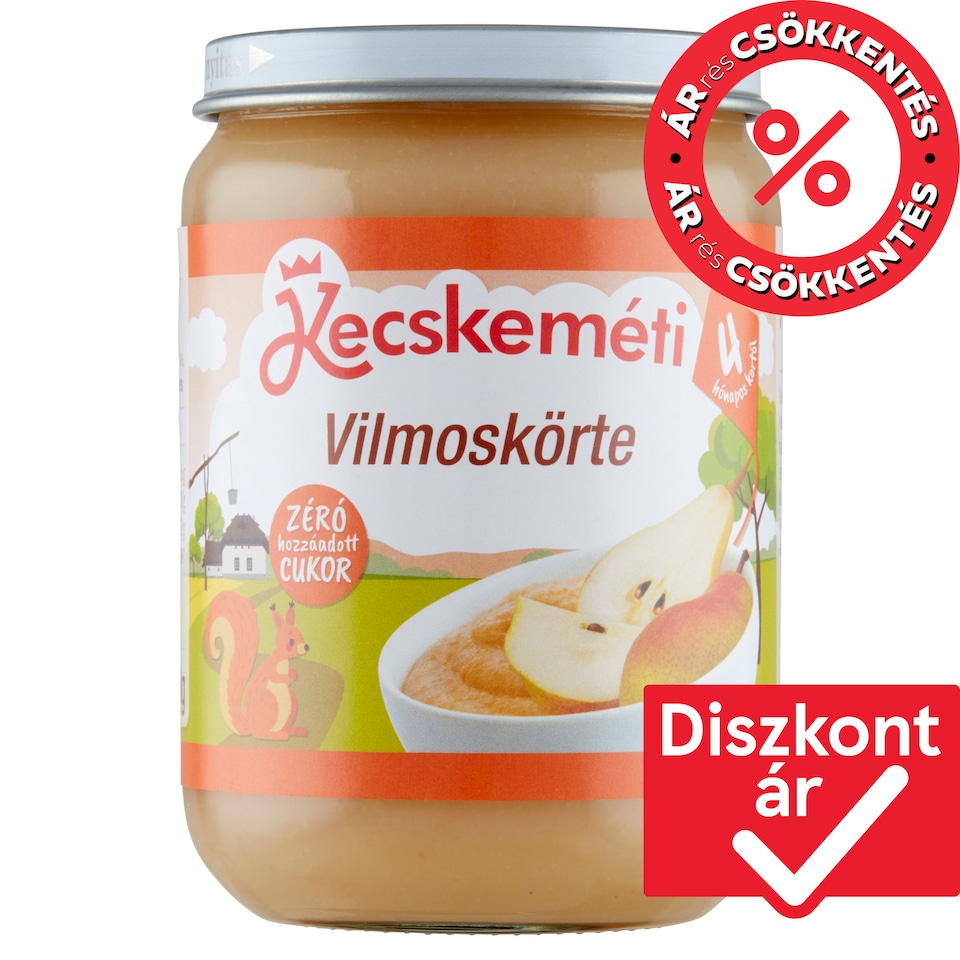 Kecskeméti vilmoskörte bébidesszert 4 hónapos kortól 190 g