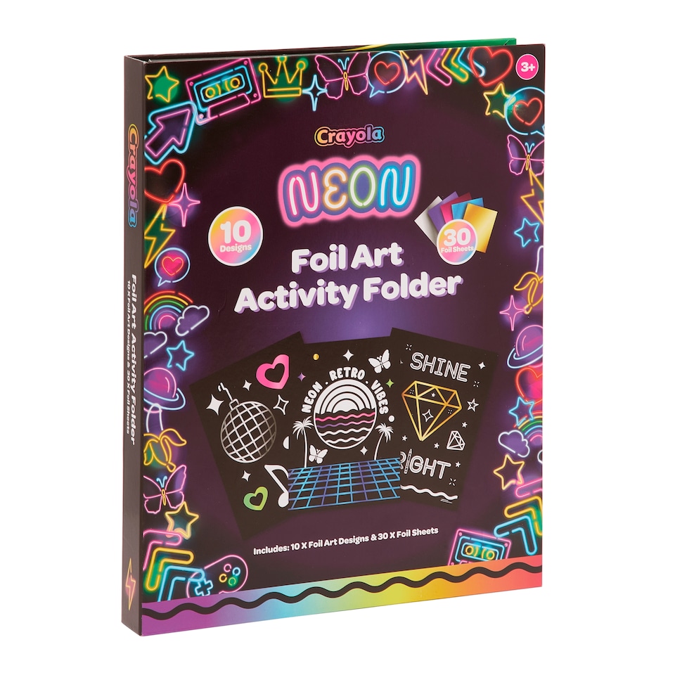 image 1 of Crayola Neon Foil Art Activity Folder