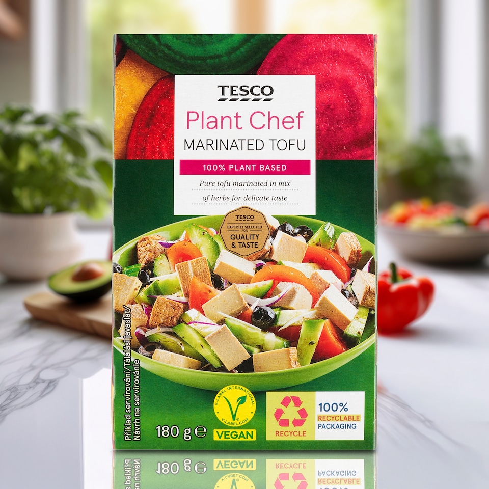 image 1 of Tesco Plant Chef Marinated Tofu 180 g