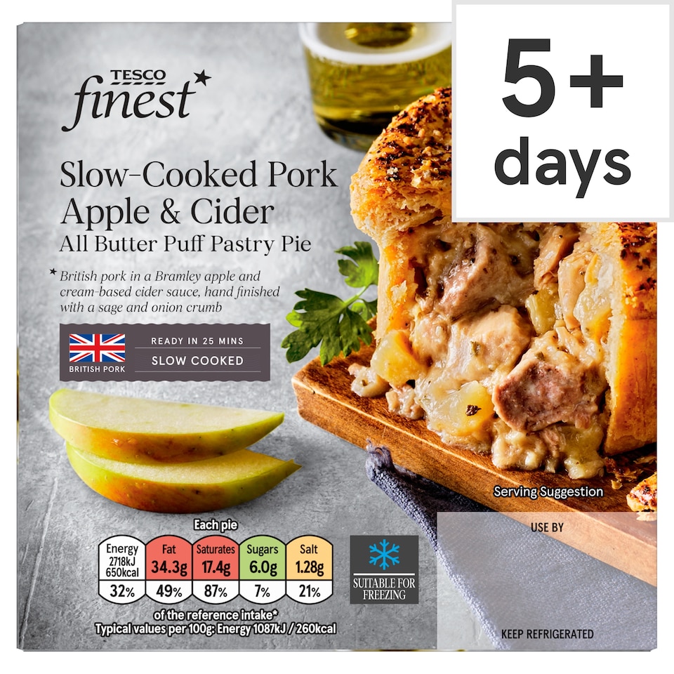 Tesco Finest Pork & Bramley Apple Pie 250g