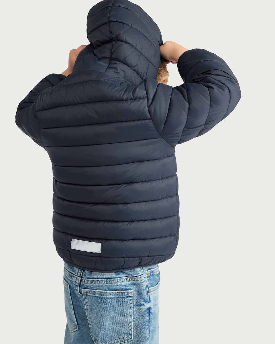 image 1 of F&F Boys Lightweight Padded Jacket in Navy