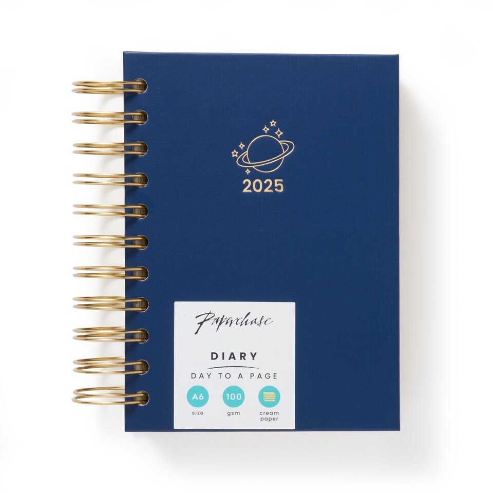 Paperchase Icons A6 2025 DTV Diary - Space
