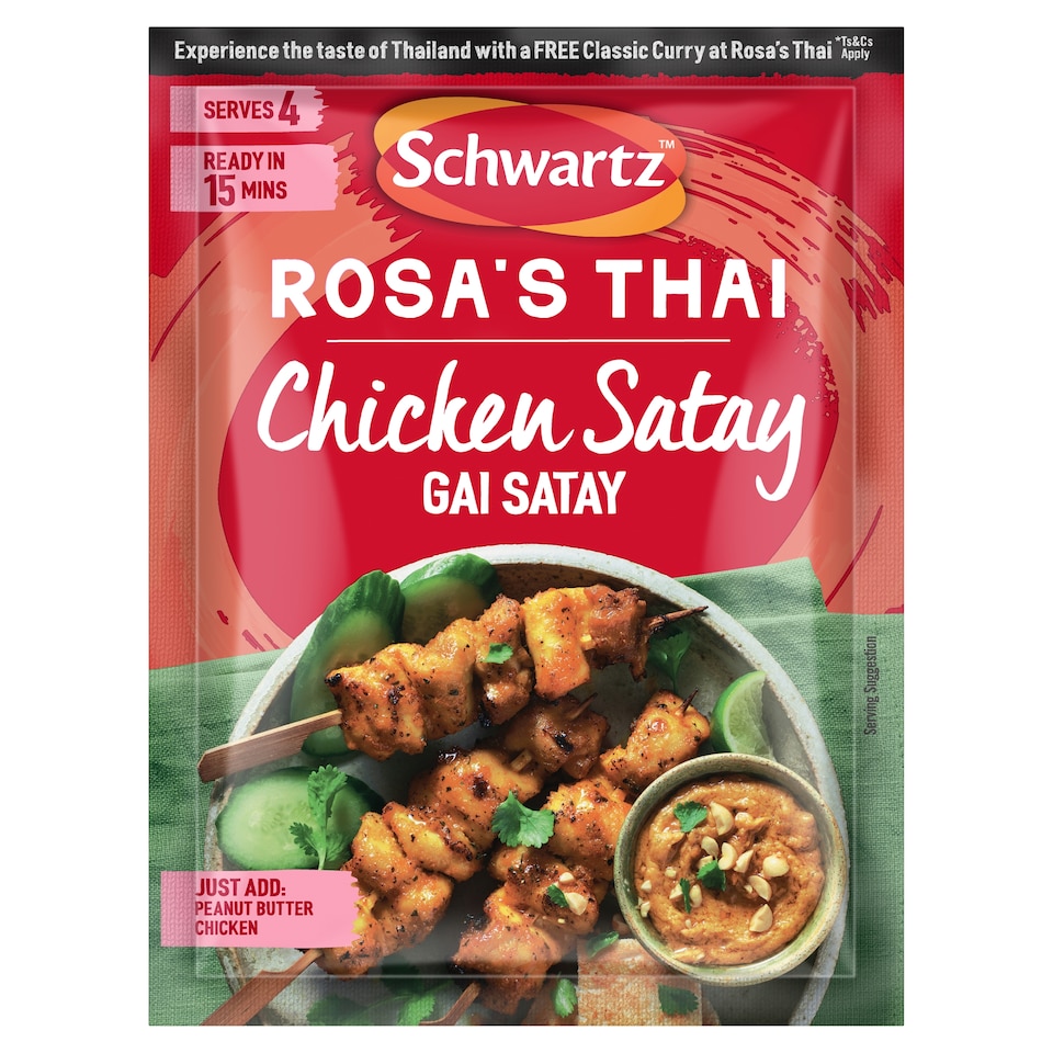 Schwartz Rosa's Thai Chicken Satay Recipe Mix 30g