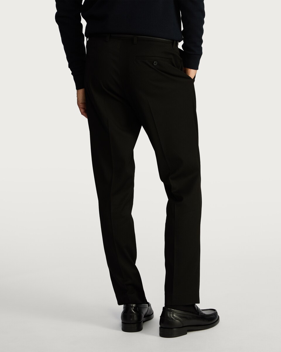 image 1 of F&F Regular Fit Smart Trousers in Black