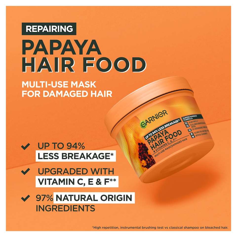 image 1 of Garnier Ultimate Blends Hair Food Papaya 3in1 Mask 400ml