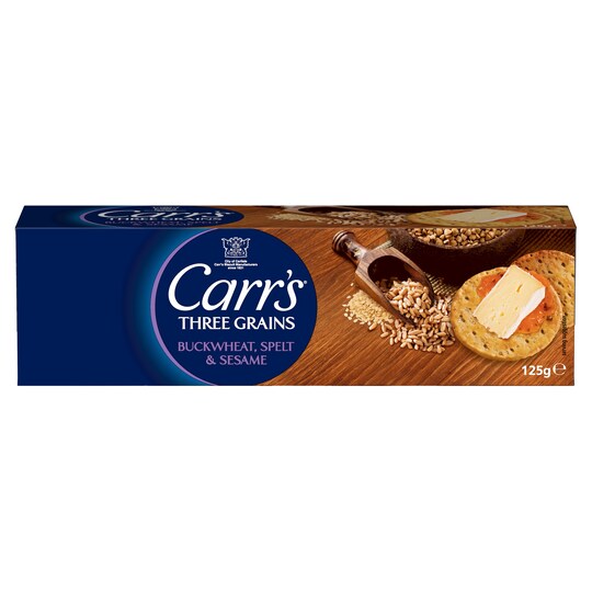 Carr's 3 Grains Buckwheat, Spelt Crackers 125G Tesco Groceries