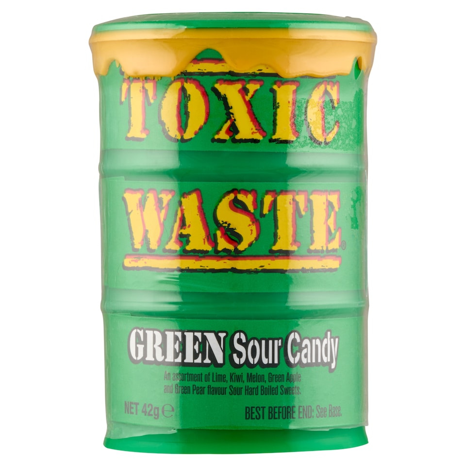 Toxic Waste zöld dobozos savanyú cukorkák 42 g  1. kép