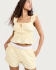 image 2 of OH ME OH MY Cotton Rich Gingham Ruffle Strap Top in Yellow