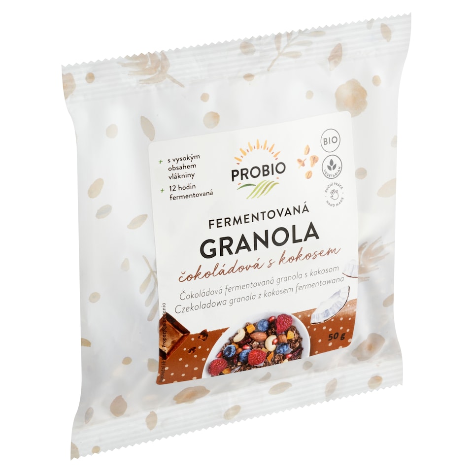 Probio Fermentovaná granola čokoládová s kokosem 50g