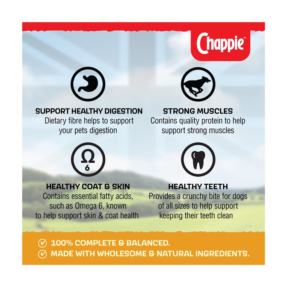 image 1 of Chappie Complete Dry Dog Food Chicken & Cereal 3Kg