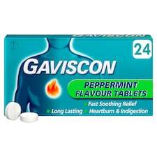 Gaviscon Peppermint Heartburn & Indigestion Chewable Tablets 24s