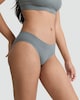 image 3 of F&F 2-Pack Ribbed Seamfree High Leg Hipster Knickers in Green