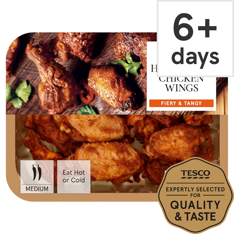 Tesco Hot & Spicy Chicken Wings 525G