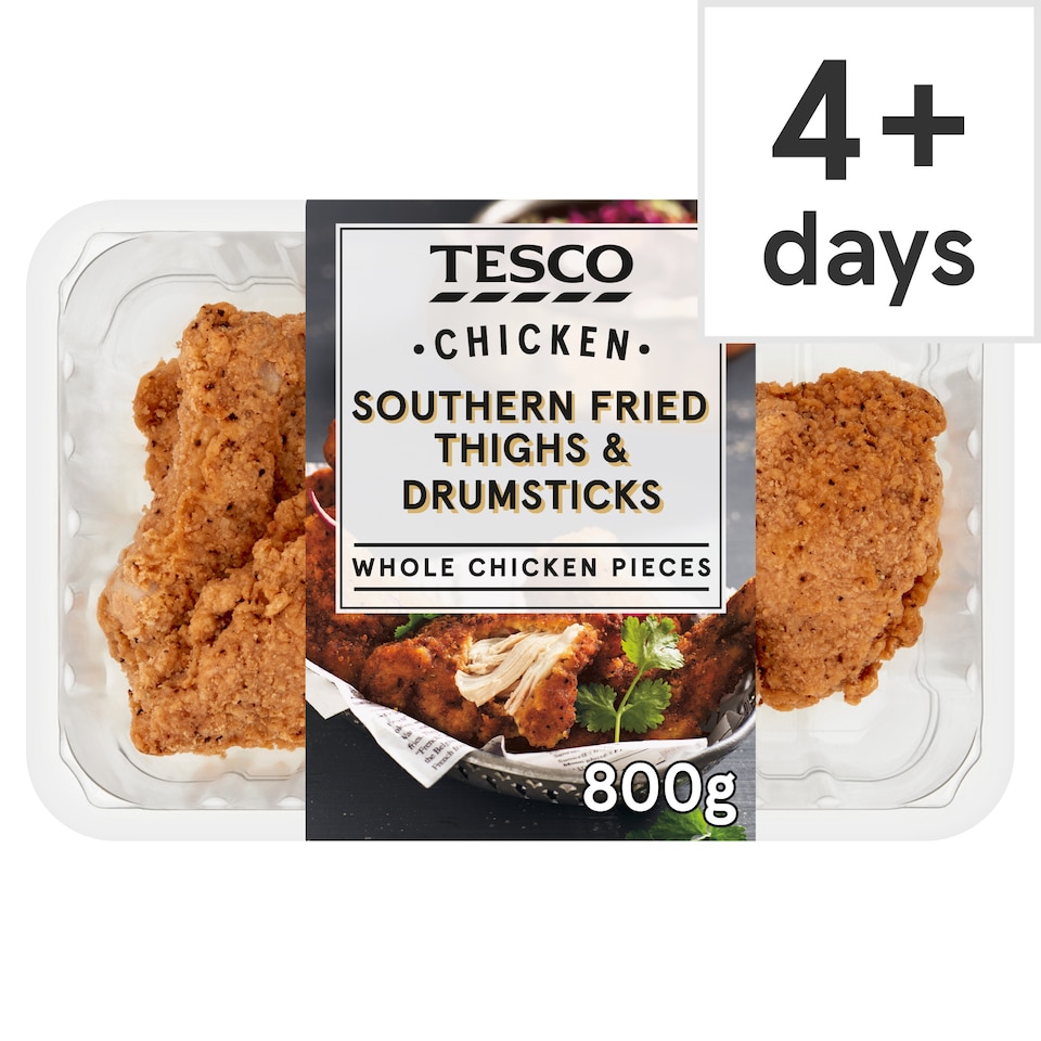 Tesco Southern Fried Chicken Thighs & Drumsticks 800G