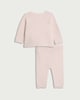 image 2 of F&F Baby 2-Piece Pure Cotton Knitted Wrap Cardigan and Leggings Set in Pink