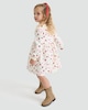 image 3 of F&F Girls Cotton Rich Cherry Print Long Sleeved Sweater Dress in Cream