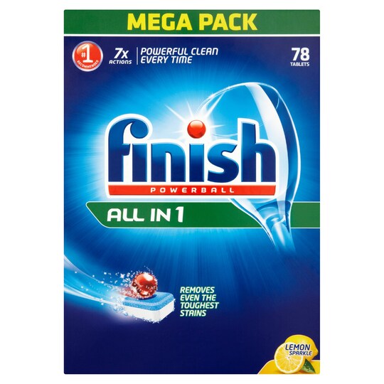 Finish All In 1 Dishwasher 78'S Lemon Tesco Groceries