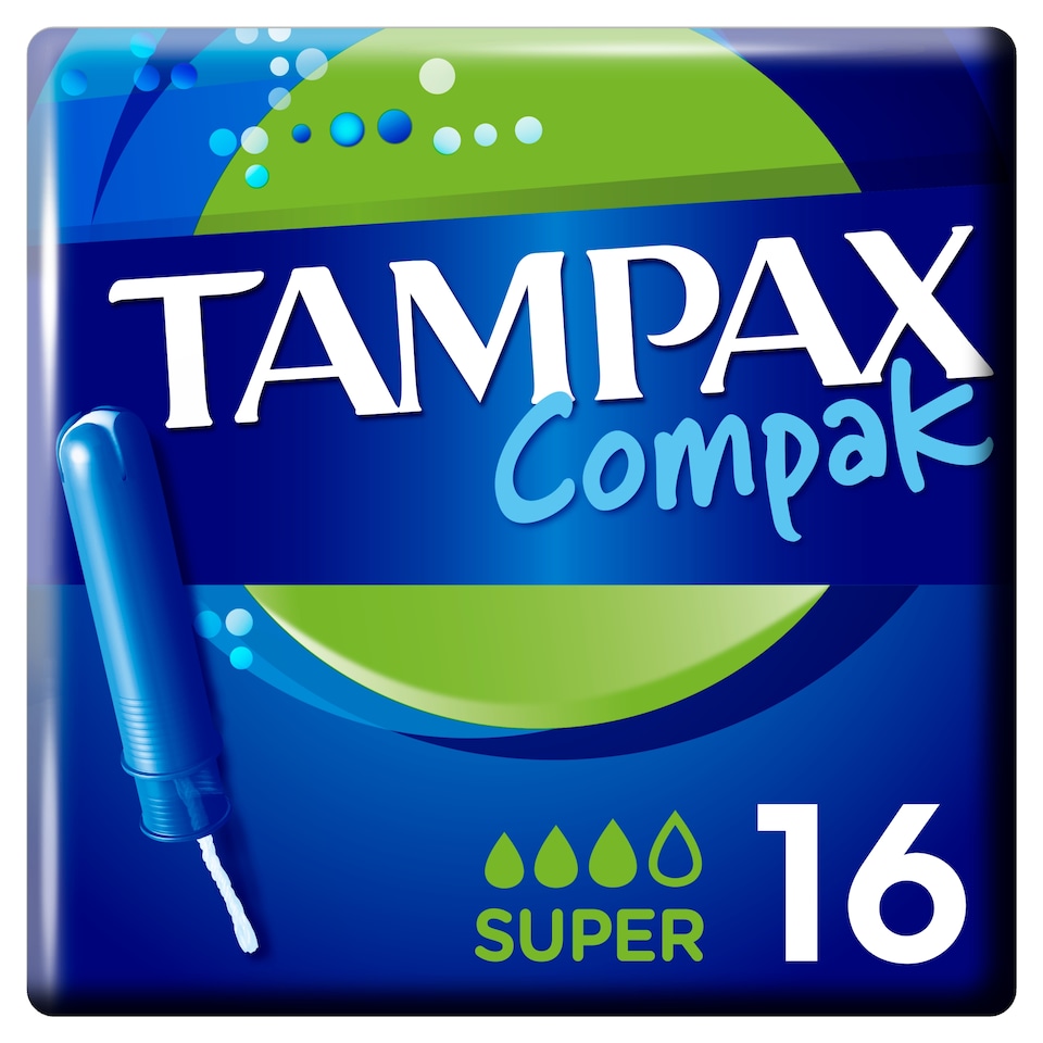 Tampax Compak Super Applikátoros Tampon, 16 db