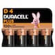 image 1 of Duracell Plus D 4 Pack