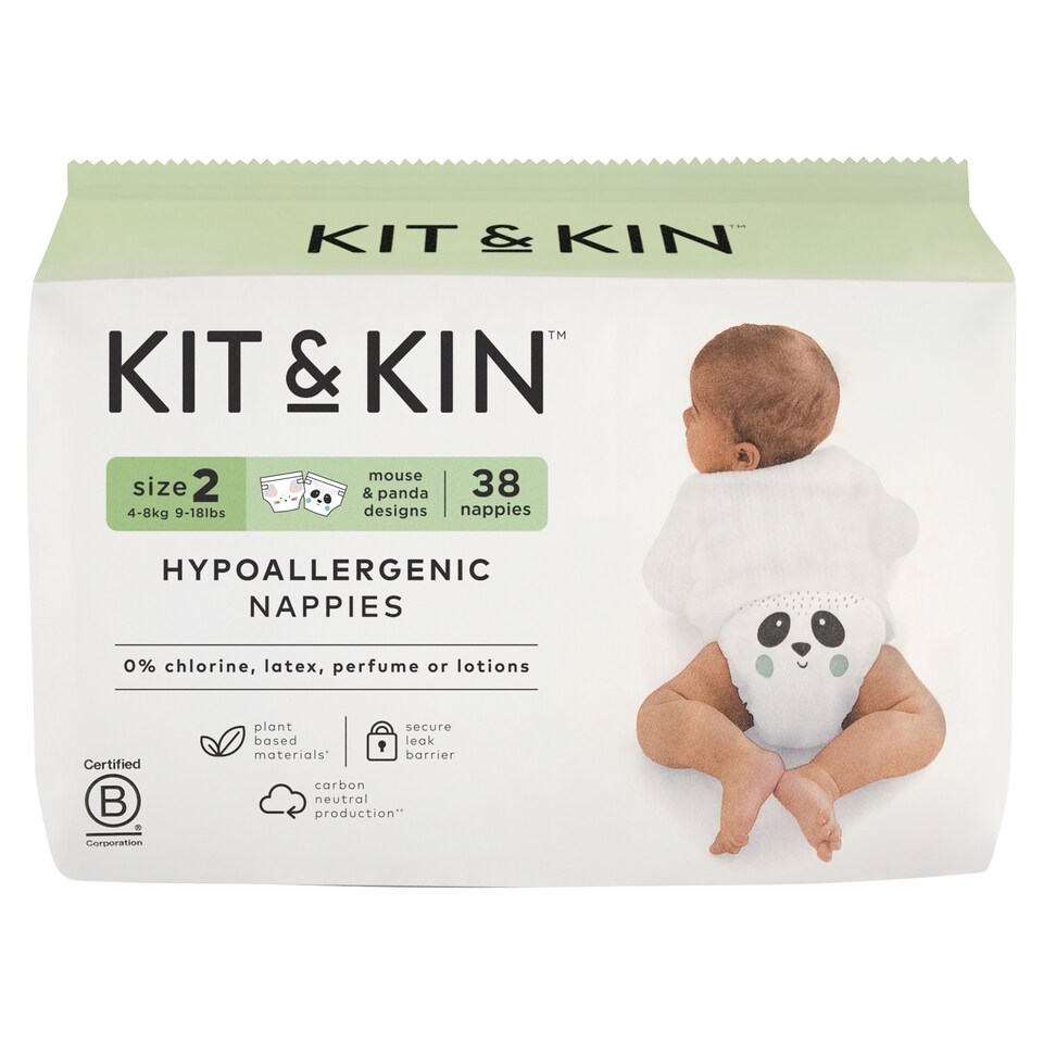 K&K Nappies Size2 Bear 40 Pack 5-8Kg 11-18Lbs