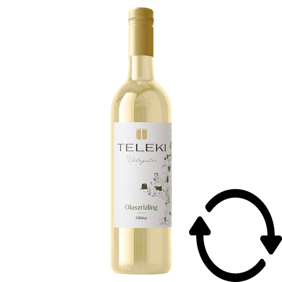 Teleki Válogatás Villányi Olaszrizling száraz fehérbor 12% 0,75 l