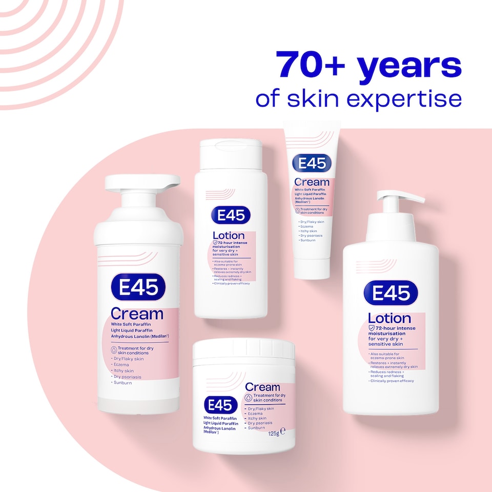 image 1 of E45 Moisturiser Body Cream for Dry Skin & Eczema 500g