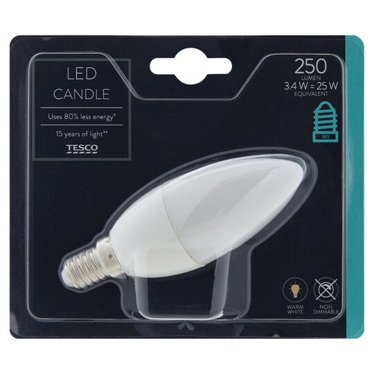 Tesco Led Candle 25W Small Edisonscrew Tesco Groceries